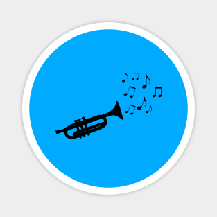 Harmonious Melodies: Trumpet and Musical Notes Magnet